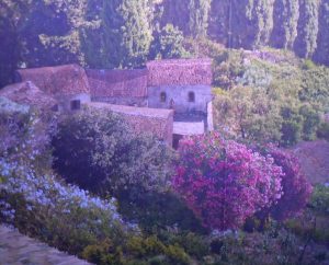 Hausanlage mit Oleander